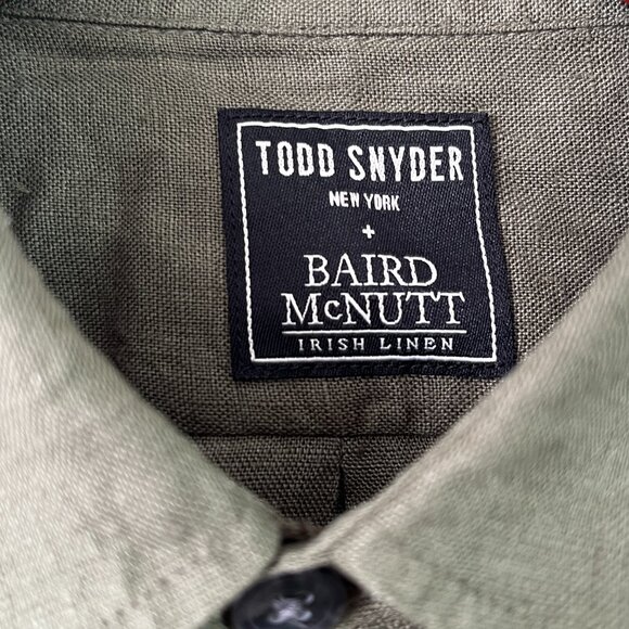 Todd Snyder Baird Mcnutt Irish Linen Point Collar Shirt Size S - Picture 3 of 6